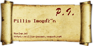 Pillis Imogén névjegykártya